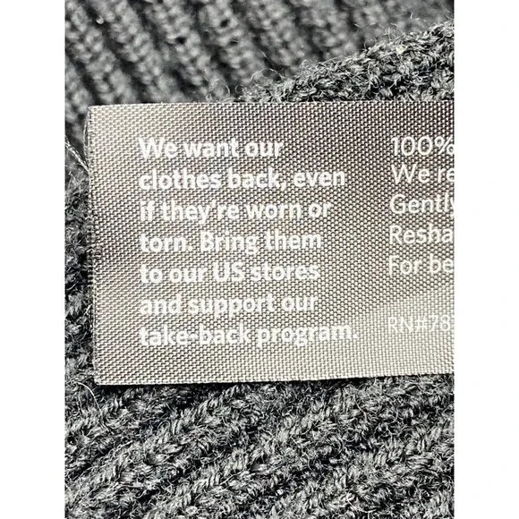 Eileen Fisher Sweater Womens Extra Large Black Merino Wool Ribbed Pullover Long - Picture 6 of 16